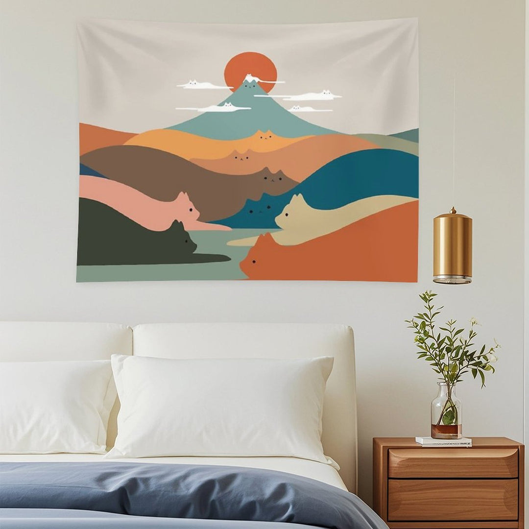 Cat Landscape 132 Tapestry