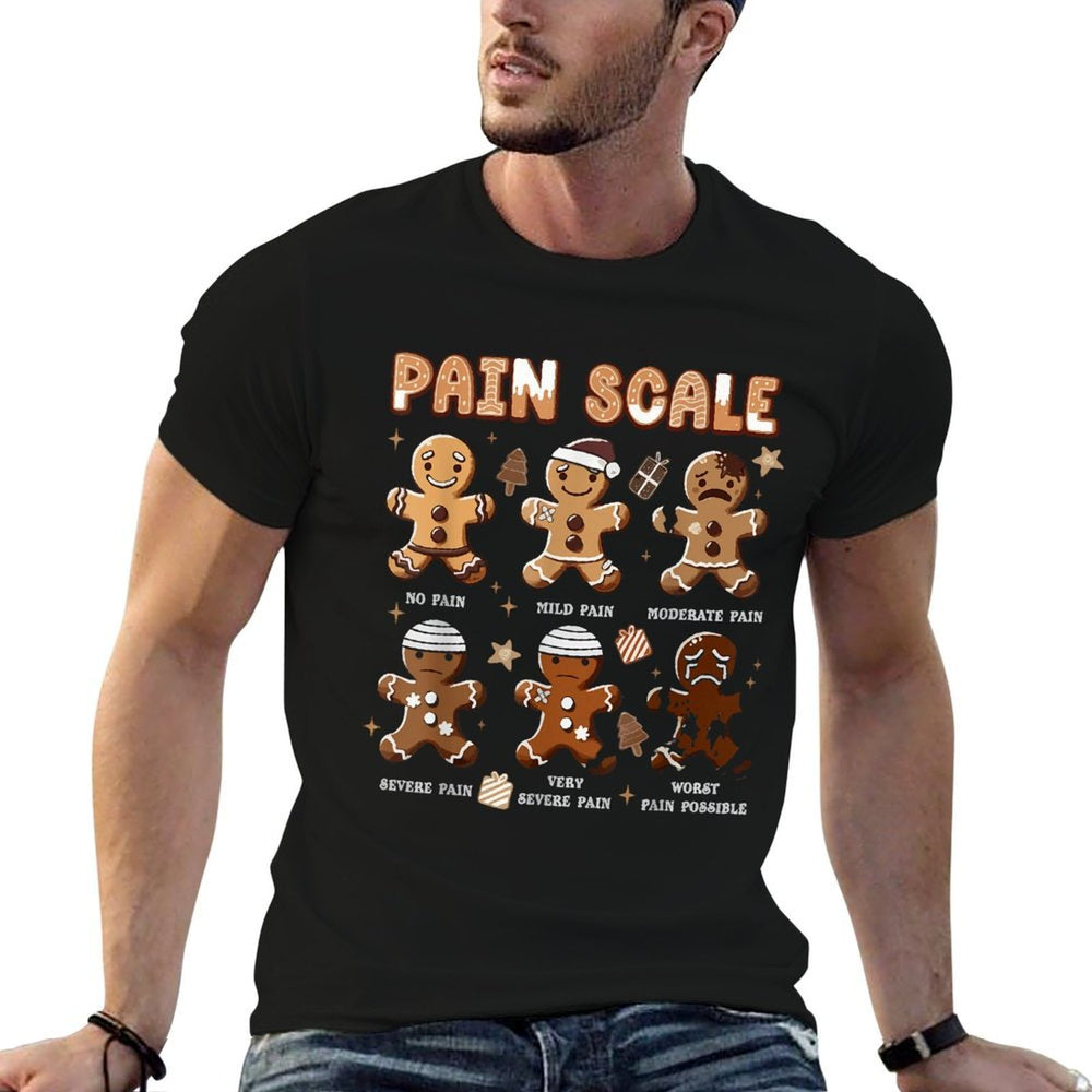 Funny Christmas Nurse Xmas Nurse Pain Scale Men Women  Versatile T-Shirt