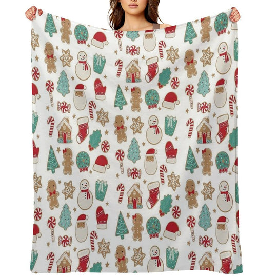 Christmas Cookies Machine-washable Throw Blanket
