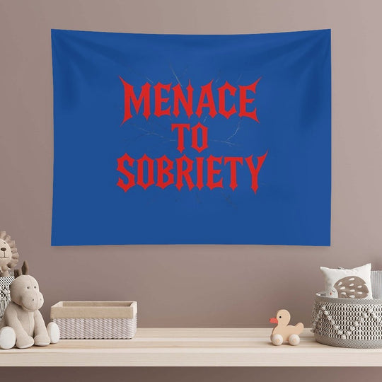 Menace to Sobriety Typography Design Tapestry