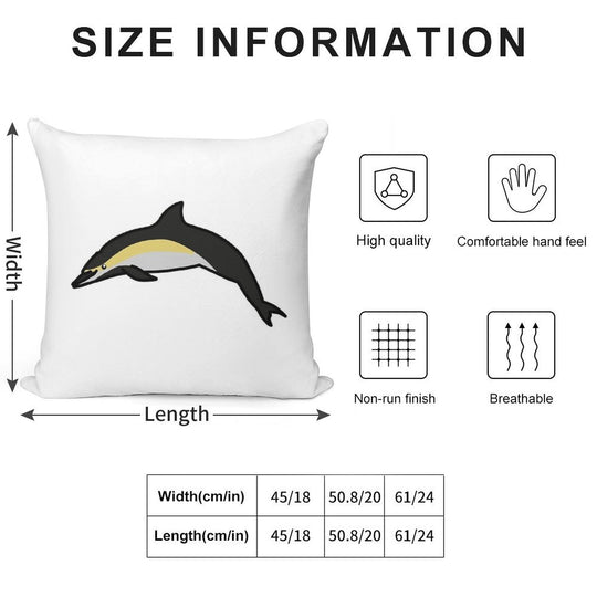 Common Dolphin Soft Bedroom Essential Throw Pillow