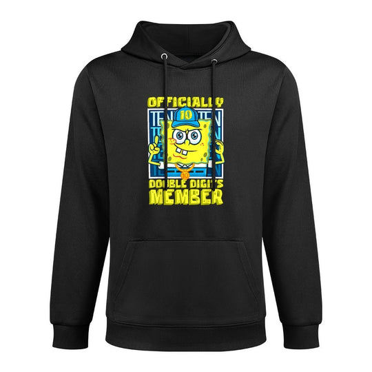 Mademark X SpongeBob SquarePants - SpongeBob Officially Double Digits Member Boys 10th Birthday Kangaroo Pocket Hoodie