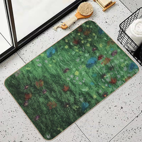 FLOWERY MEADOW  Fade-Resistant Bath Mat