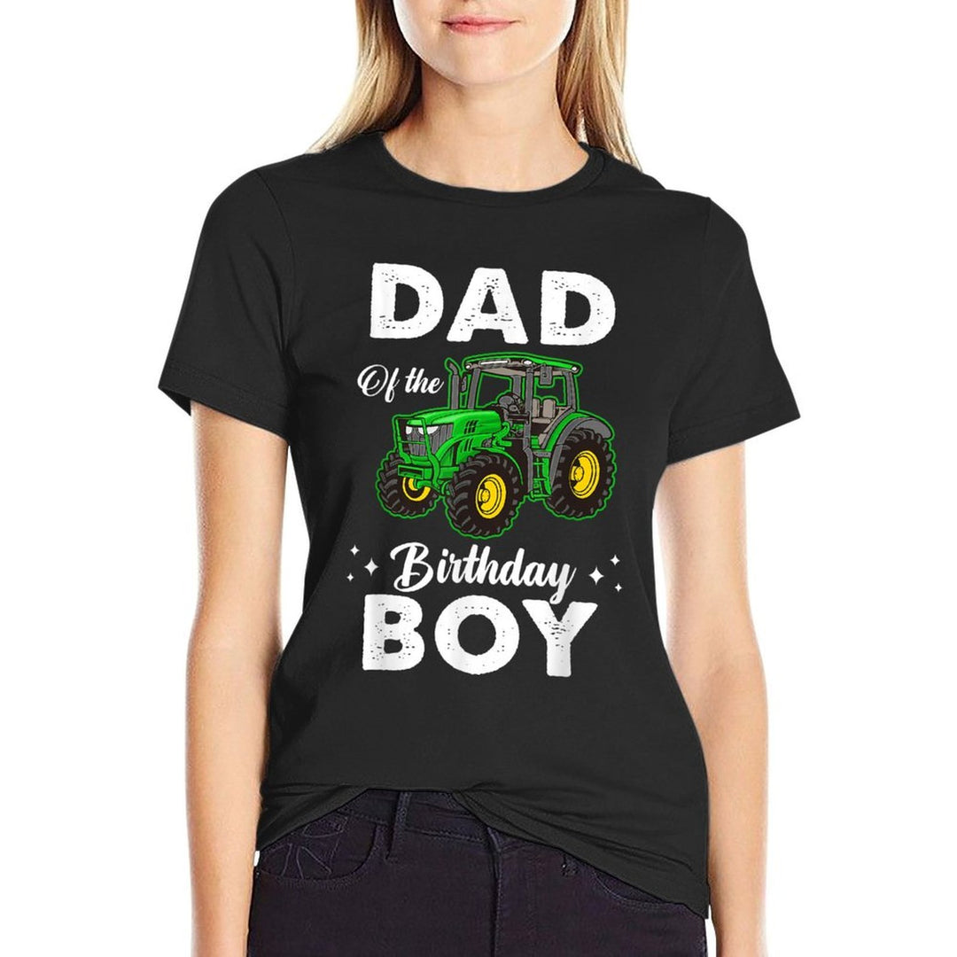 Dad Of The Birthday Boy Tractors Farm Party Farmer  Classic T-Shirt