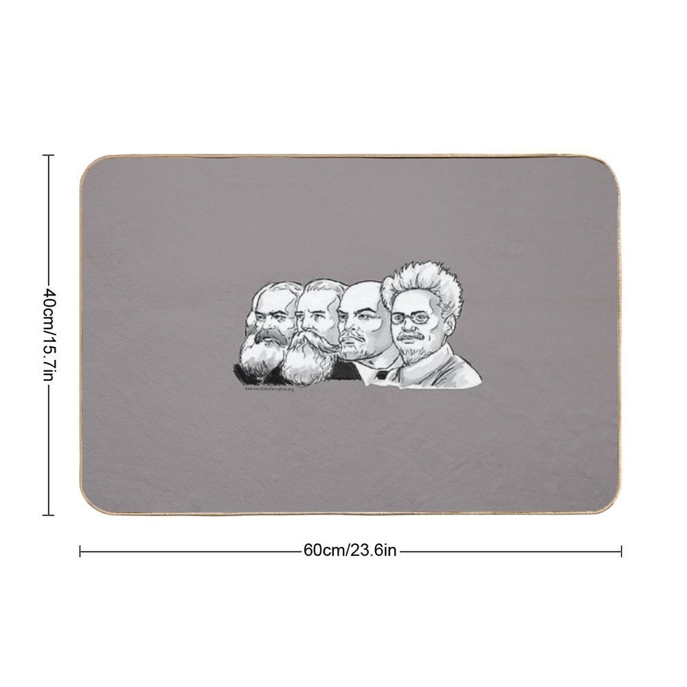 Marx, Engels, Lenin, Trotsky  Fade-Resistant Bath Mat