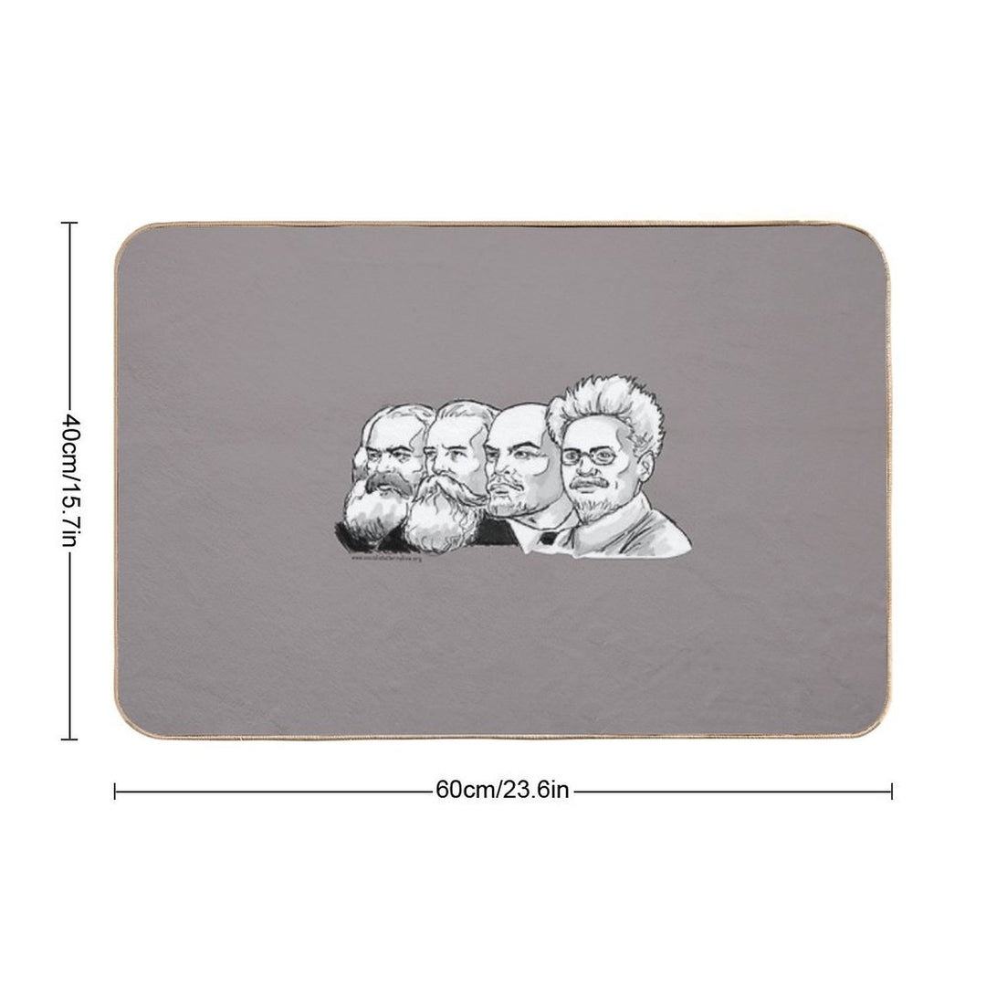 Marx, Engels, Lenin, Trotsky  Fade-Resistant Bath Mat