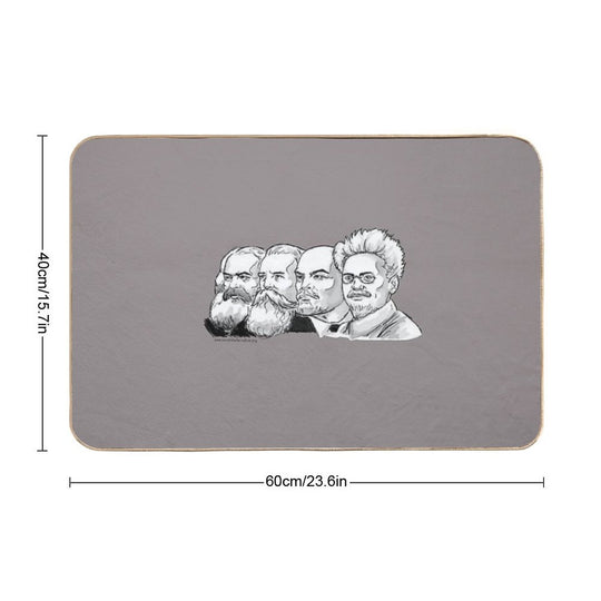 Marx, Engels, Lenin, Trotsky  Fade-Resistant Bath Mat