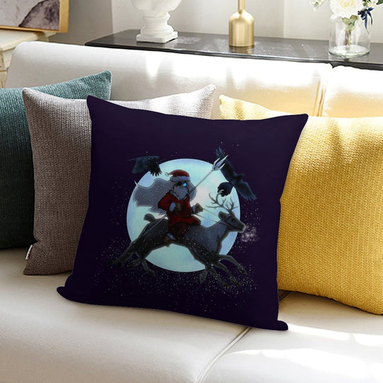 Odin Claus (DARK) Soft Hidden Zipper Throw Pillow
