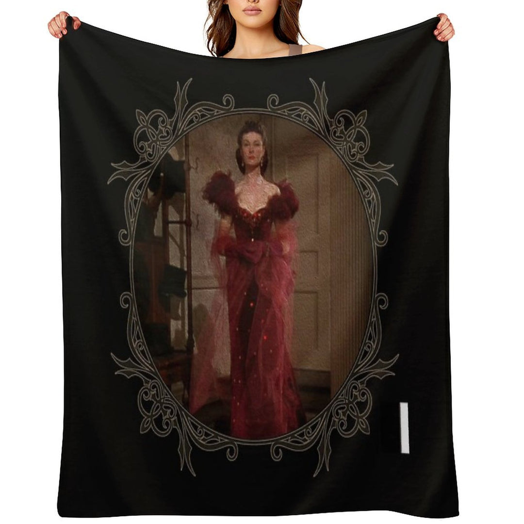 Scarlett Red Dress Velvety-soft Throw Blanket