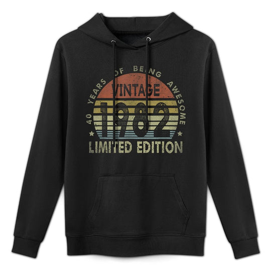 40 Year Old Vintage 1982 Limited Edition 40th Birthday Moisture-Wicking Hoodie