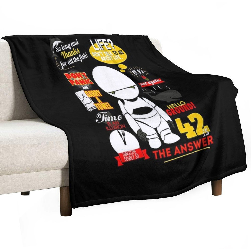 Hitchhikers Guide To The Galaxy 1 Travel-friendly Throw Blanket