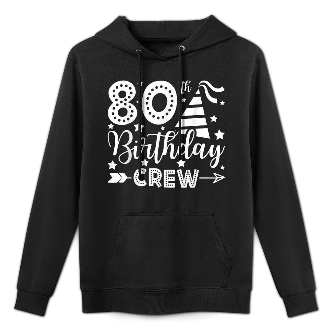 80th Birthday Crew 80 Party Crew Group Friends BDay Gifts Breathable Fabric Hoodie