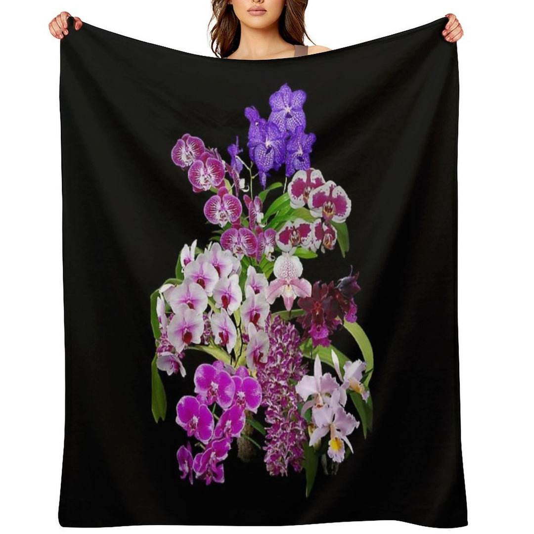Orchids - Cool And Restful Colors! Versatility Throw Blanket