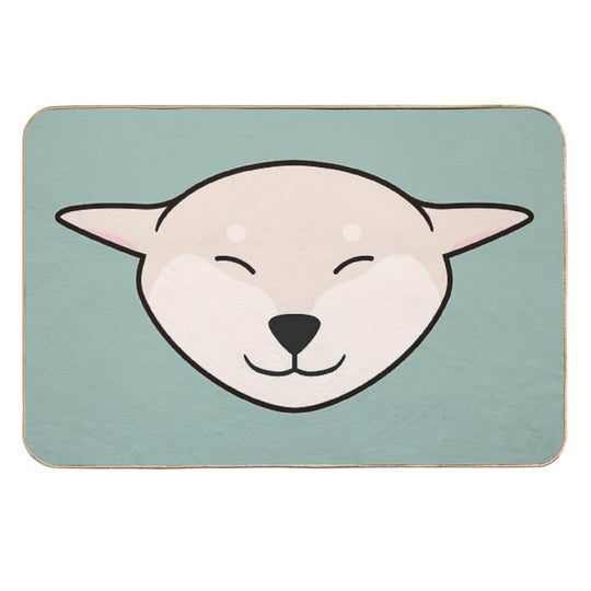 Airplane Ears Cream Shiba Inu Kawaii  Odorless Bath Mat