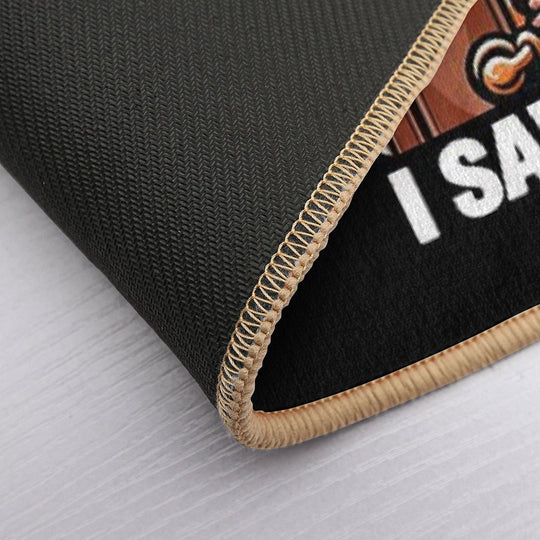 I Saw That Jesus Christ Christmas Wreath  Eco-Friendly Bath Mat