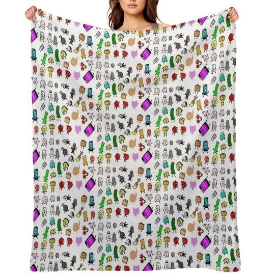 Inanimate Insanity All Characters Travel-friendly Throw Blanket