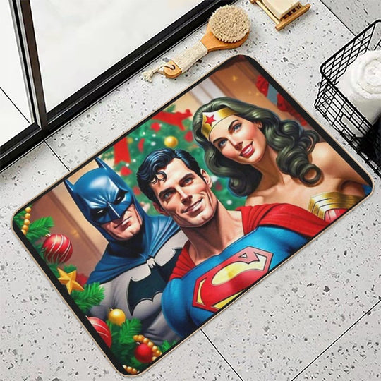 A Super Christmas 3  Easy To Clean Bath Mat