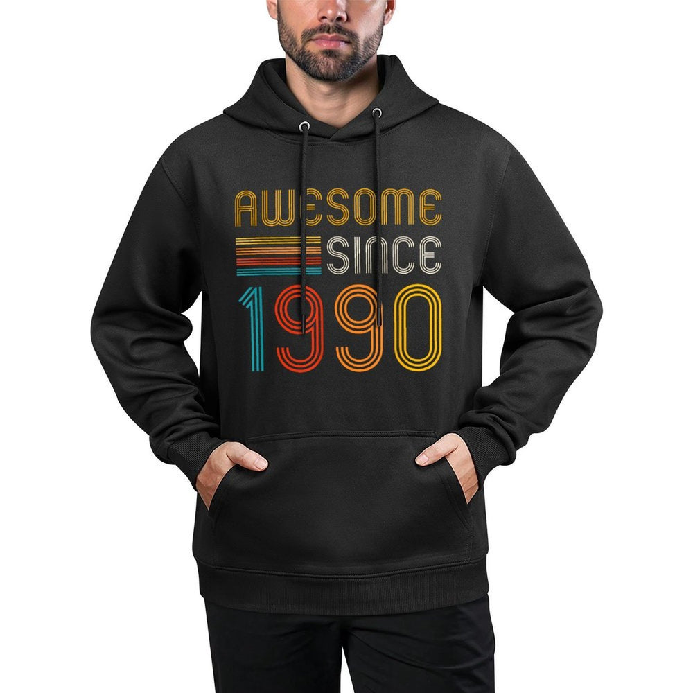 Retro 35th Birthday Awesome Since 1990 Layering Staple Hoodie