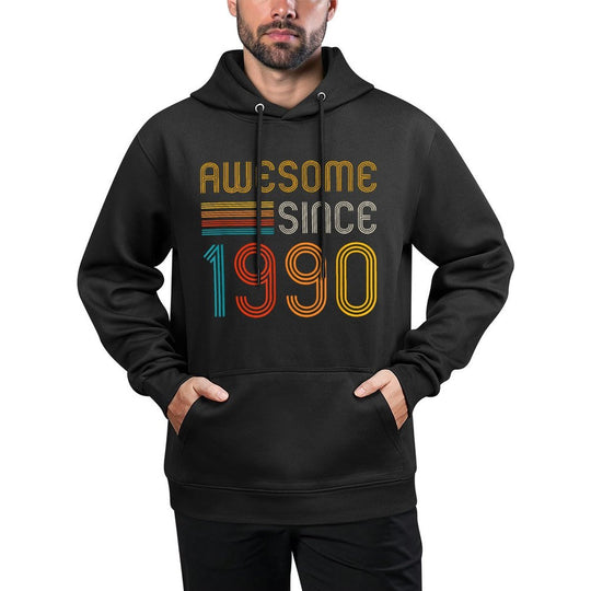 Retro 35th Birthday Awesome Since 1990 Layering Staple Hoodie