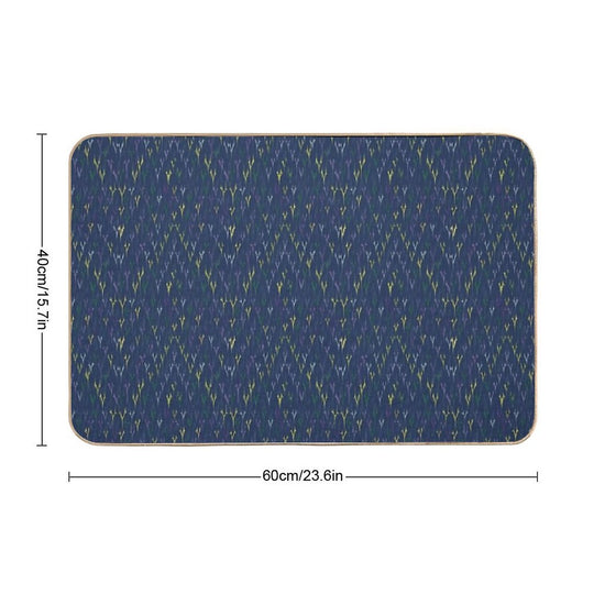 Ikat Seamless Ethnic Thai Pava Durable Bath Mat