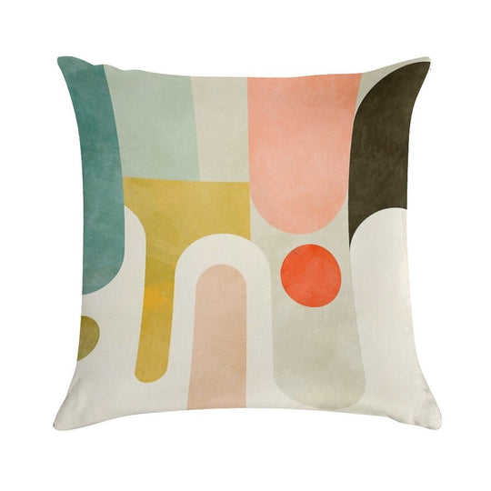 Geometry Shapes Abstract 9 Soft Bedroom Essential Throw Pillow