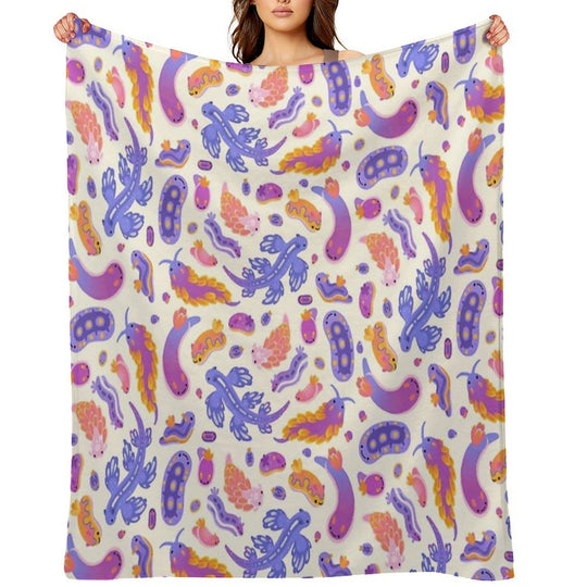 Sea Slug - Pastel Sustainable Throw Blanket