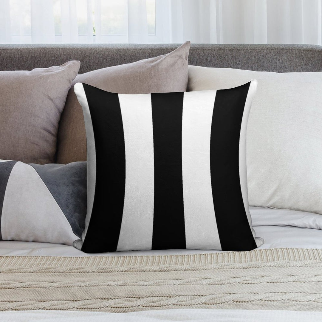 Black And White Stripes Soft Bedroom Essential Throw Pillow