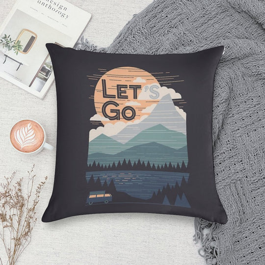 Let's Go Soft Home Decor Throw Pillow