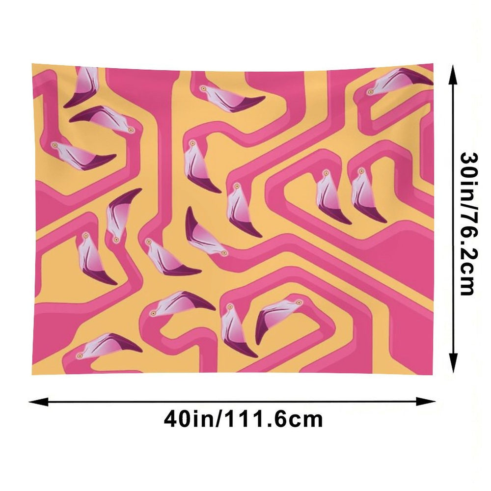Flamingo Maze Tapestry
