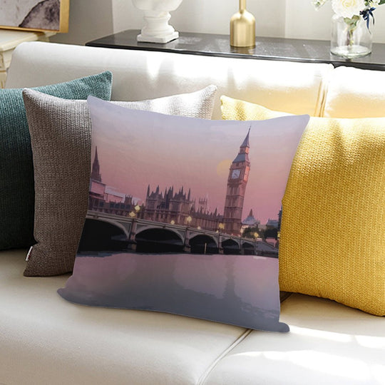 Travel to London Soft Anti-Pilling Throw Pillow
