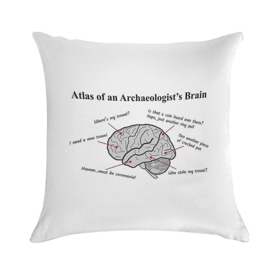 Atlas of An Archaeologists Brain Soft Luxury Feel Throw Pillow