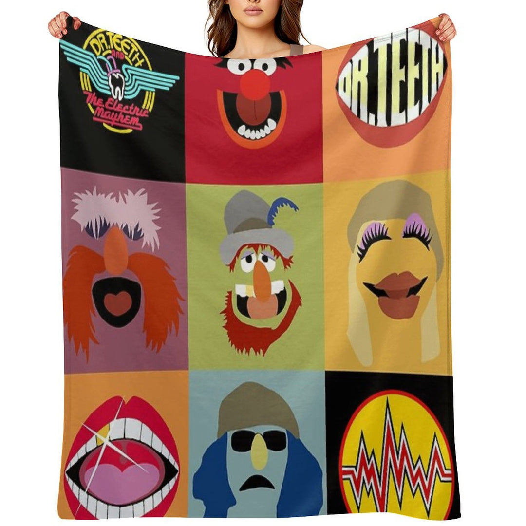 Dr. Teeth And The Electric Mayhem Travel-friendly Throw Blanket