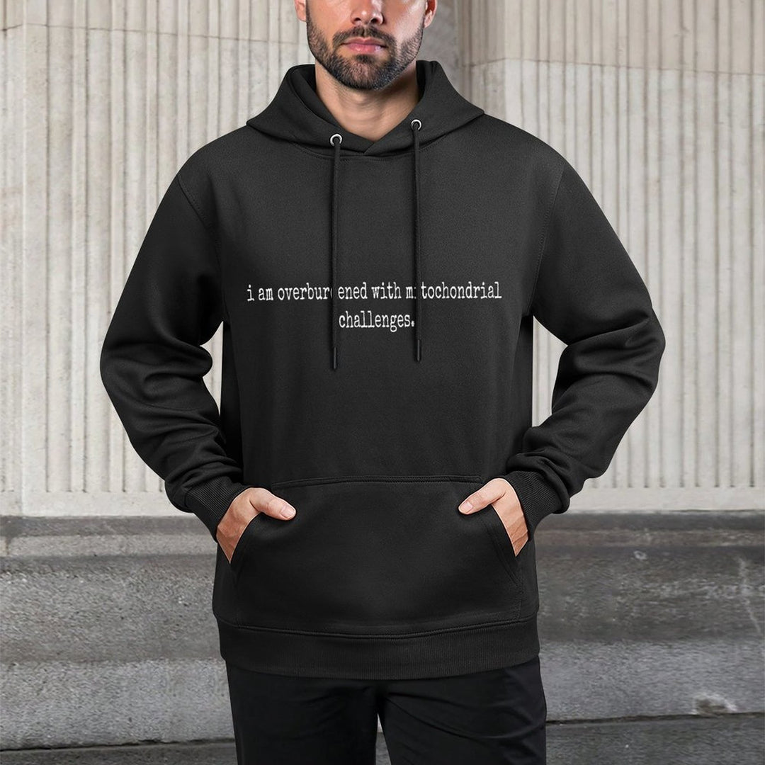 I Am Overburdened with Mitochondrial Challenges Meme Adjustable Hood Hoodie
