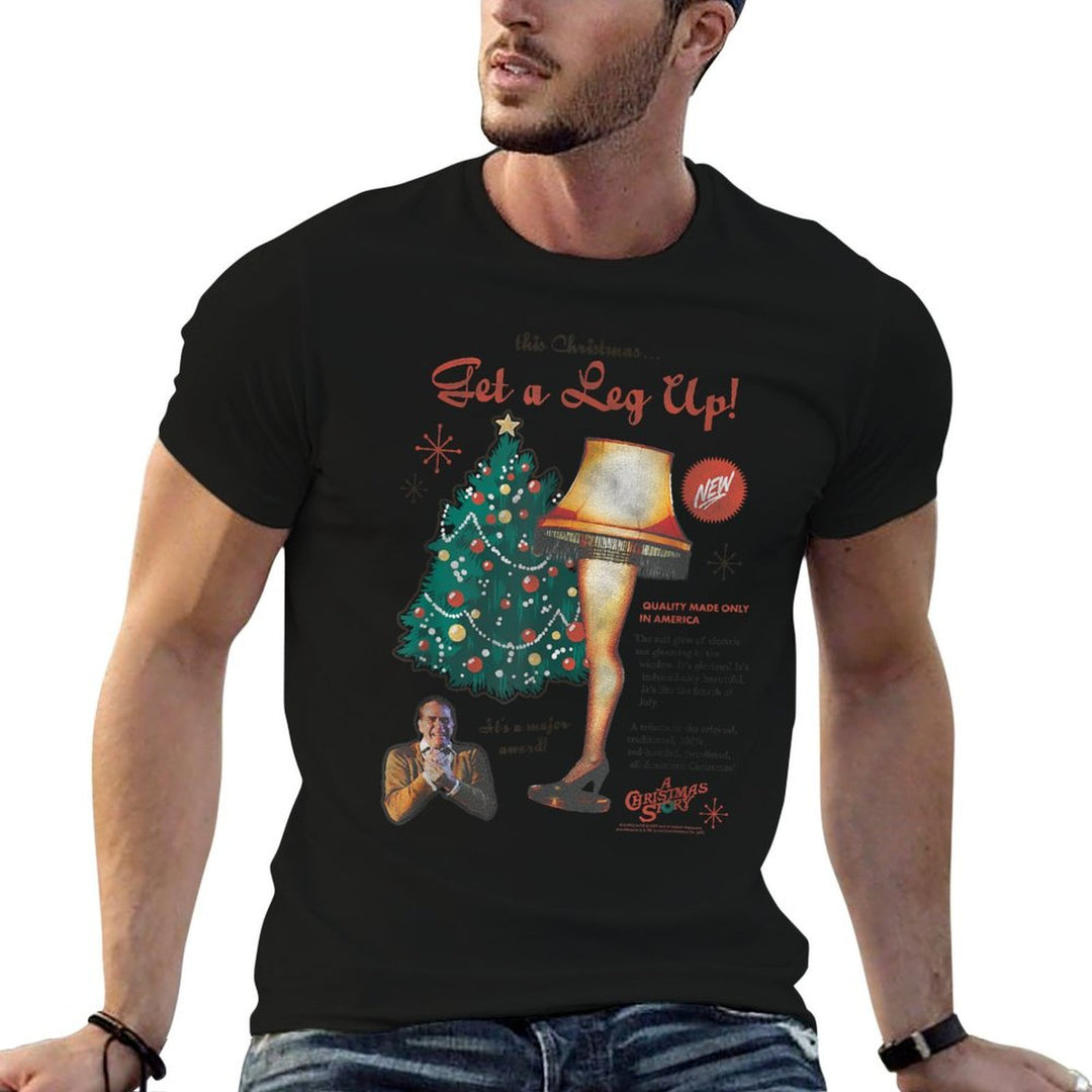 A Christmas Story Leg Lamp Retro Advertisement Holiday  Slim-fit Cut T-Shirt