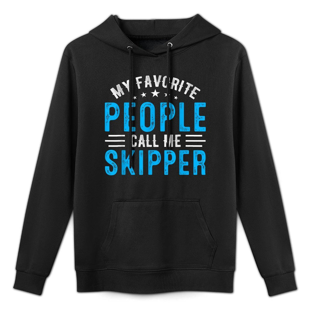 My Favorite People Call Me Skipper Vintage Idea Fathers Day Moisture-Wicking Hoodie