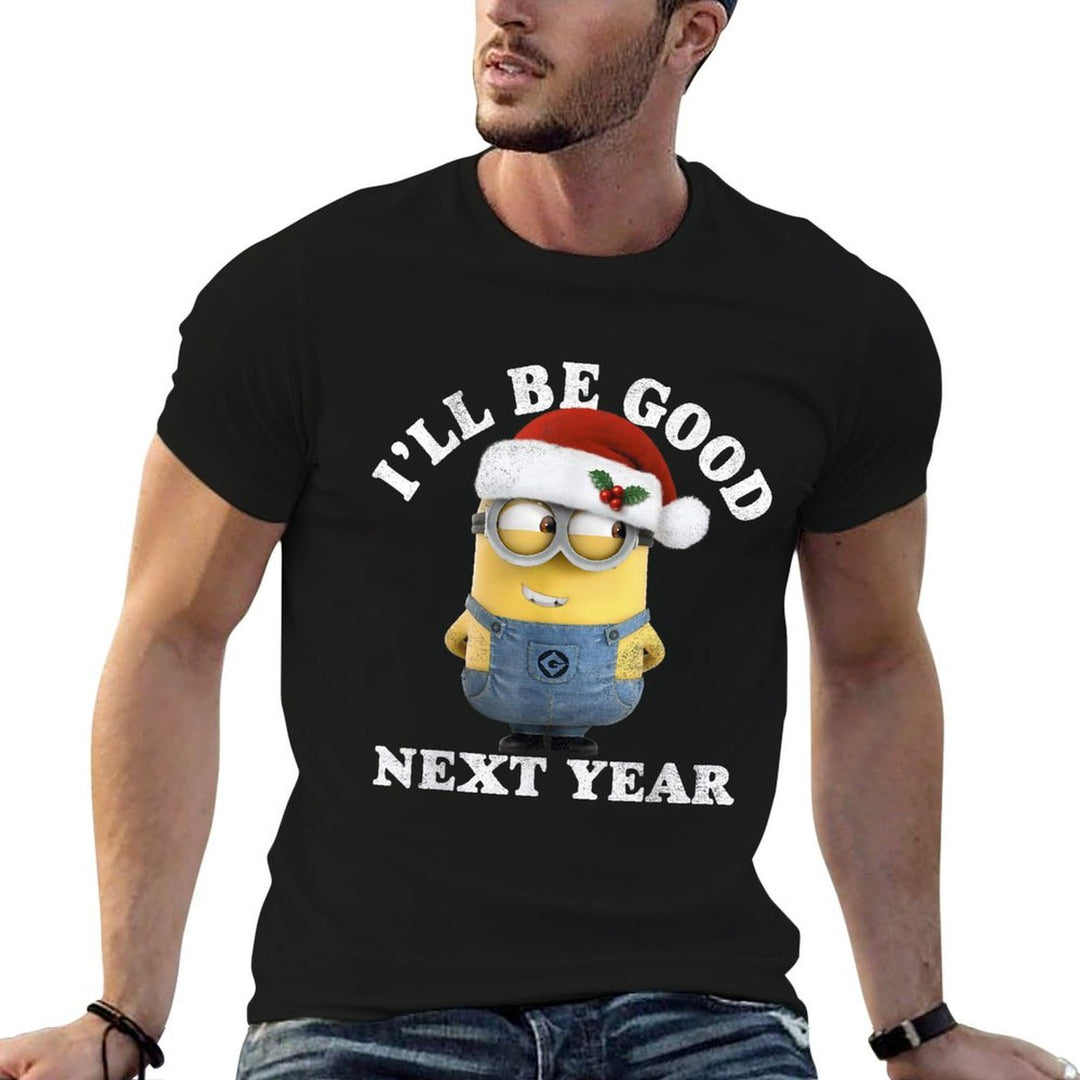 Despicable Me Minions Be Good Next Year Santa Hat  Affordable Price T-Shirt