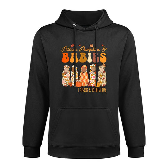 Fall Labor And Delivery Halloween Ld Nurse Thanksgiving Cotton-Polyester Blend Hoodie