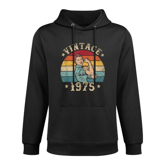 50th Birthday 50-YO Women Retro Vintage 1975 Relaxed Fit Hoodie