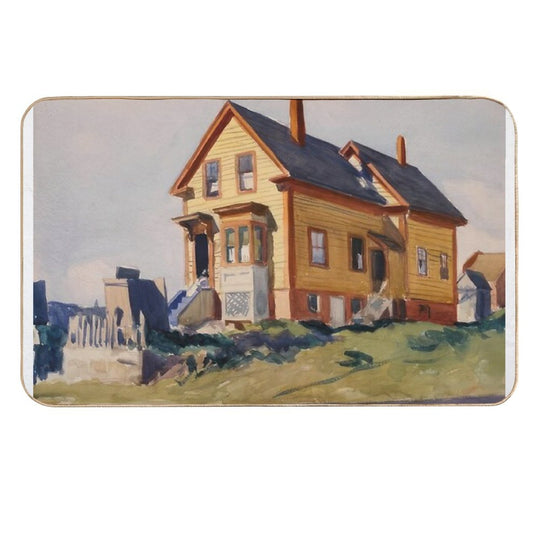 House in Italian Quarter   1923 by Edward Hopper  Versatile Bath Mat