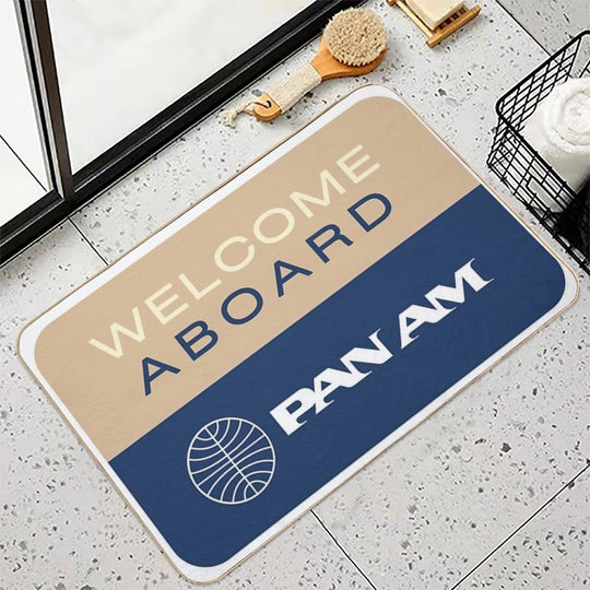 Pan Am  Pan American Airways - Welcome Aboard  Pet-Safe Bath Mat