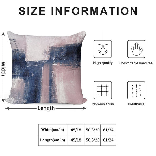 Pink And Navy 3 Soft Multiple Sizes Throw Pillow