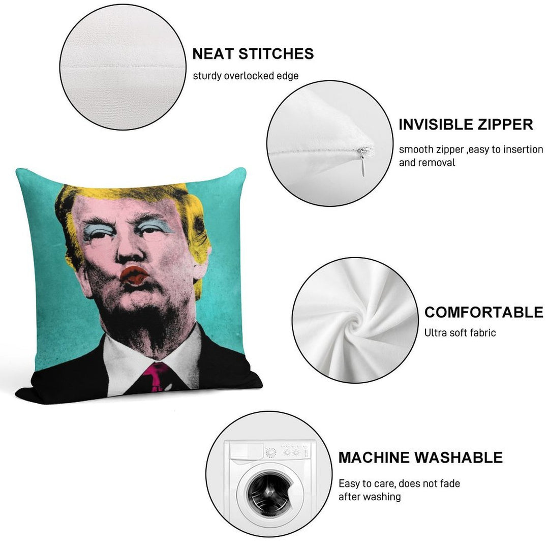 Trump Warhol Soft Anti-Pilling Throw Pillow