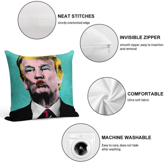 Trump Warhol Soft Anti-Pilling Throw Pillow