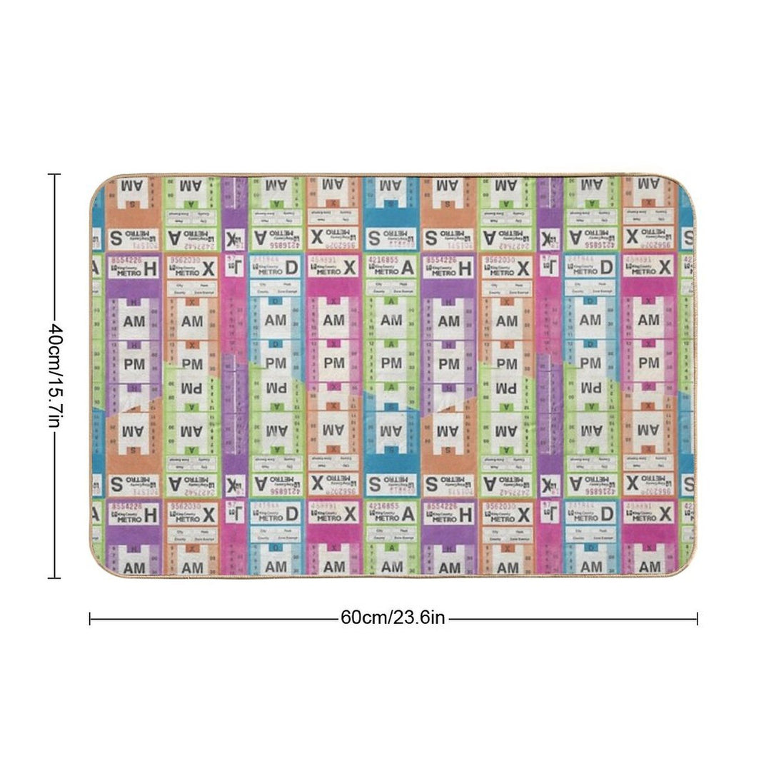 Seattle Metro Transfer Slip Collage  Multi-Purpose Bath Mat