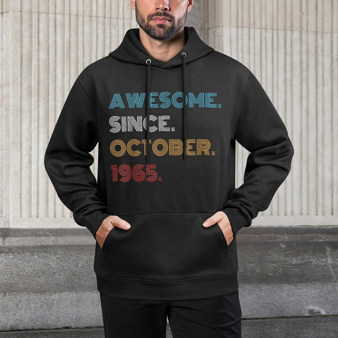 60 Years Old Awesome Since October 1965 60th Birthday Moisture-Wicking Hoodie