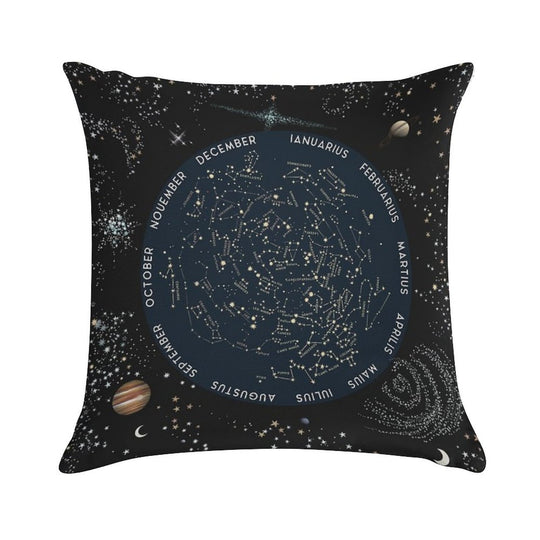 Come with Me to See The Stars Soft Hidden Zipper Throw Pillow