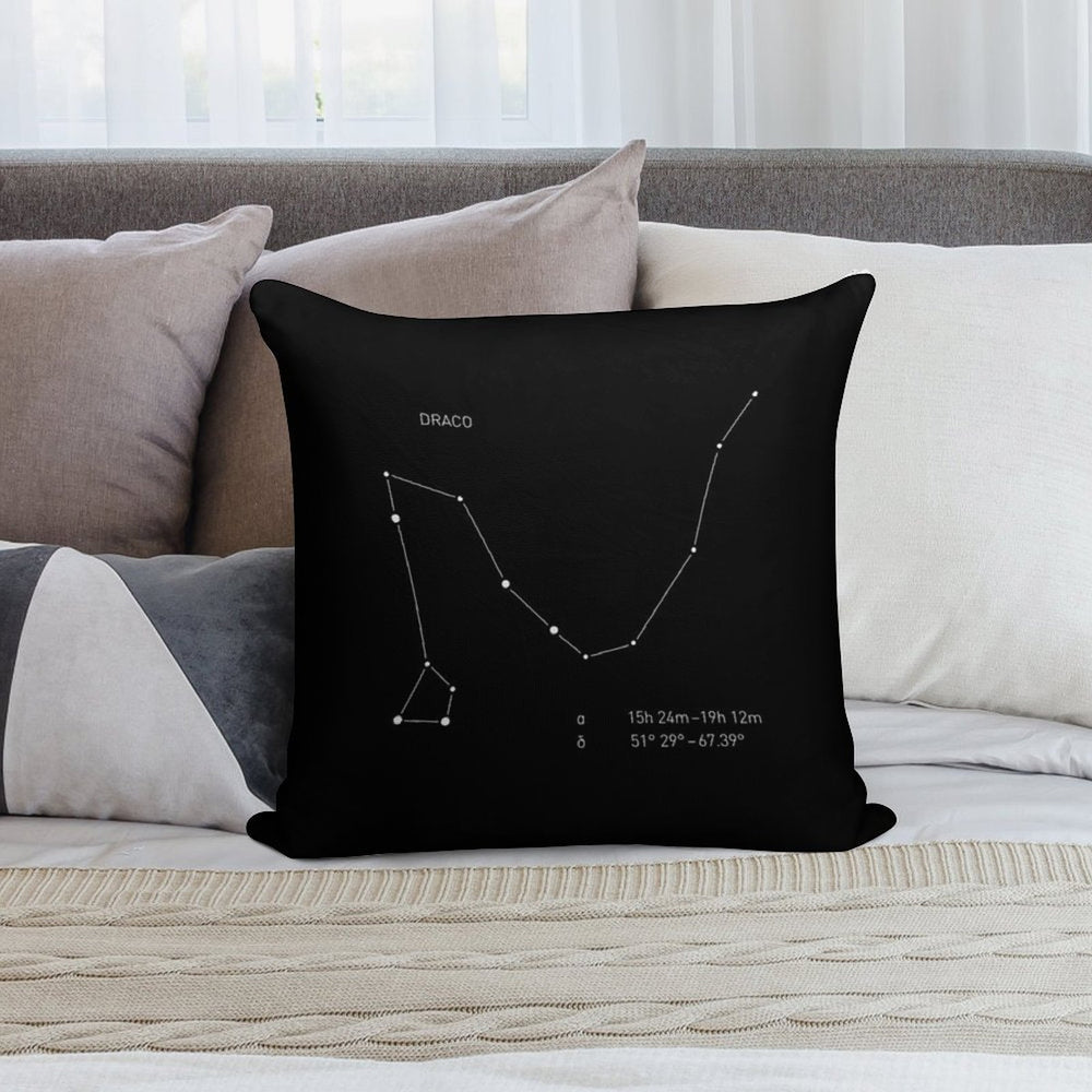 Draco Constellation Soft Luxury Feel Throw Pillow