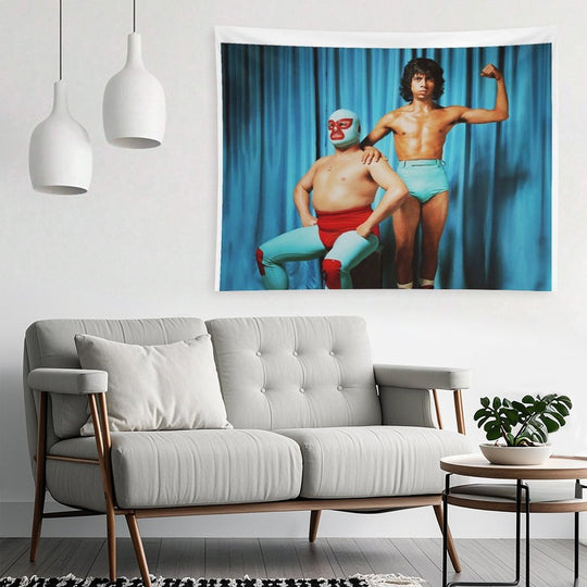 Nacho Libre And Stephen Retro Poster  Tshirt  Tapestry Tapestry
