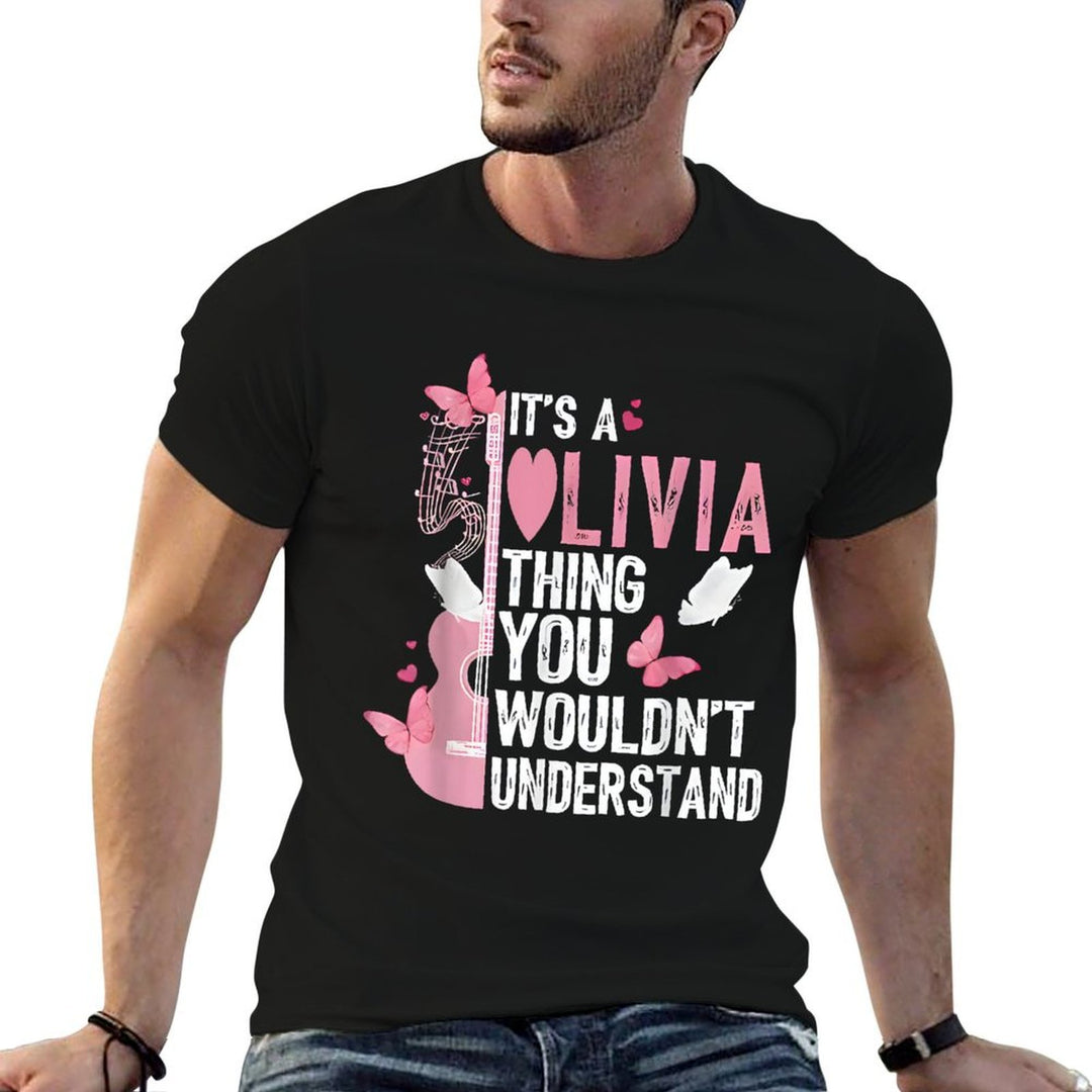 Its A Olivia Thing You Wouldnt Understand Olivi First Name  Ribbed Collar T-Shirt