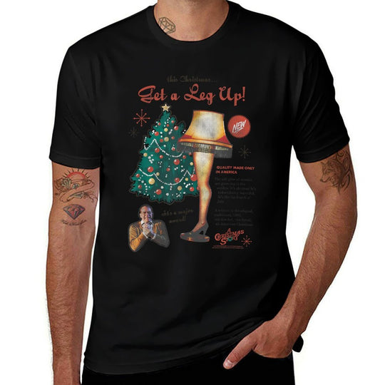 A Christmas Story Leg Lamp Retro Advertisement Holiday  Slim-fit Cut T-Shirt